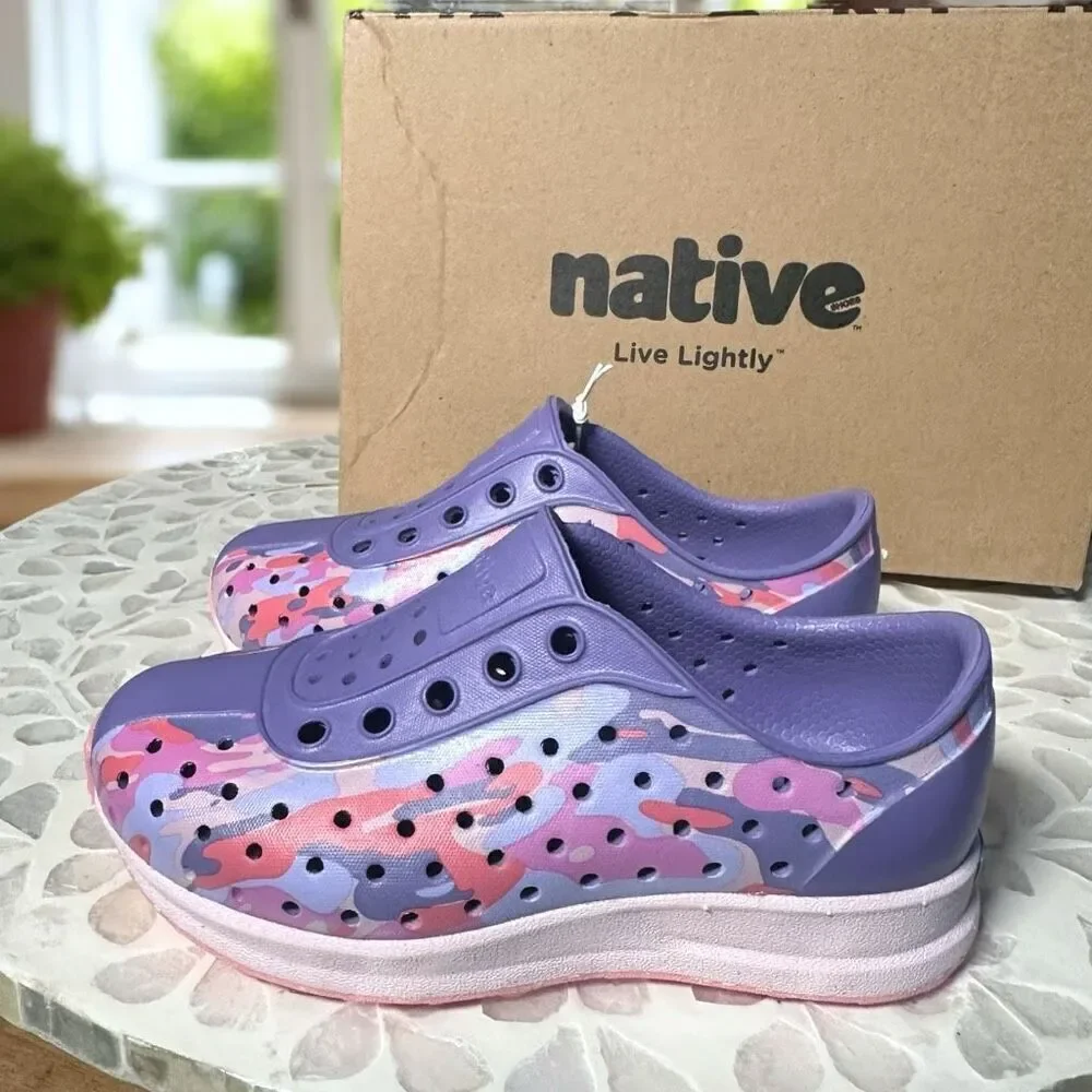Native Shoes Robbie Toddler Kids Camo Floral Slip-On Water Shoes Sneaker Waterpr
